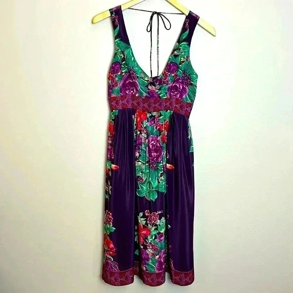 Anthropologie PLENTY Tracy Reese Silk Sundress Party Floral Sleeveless Size 4